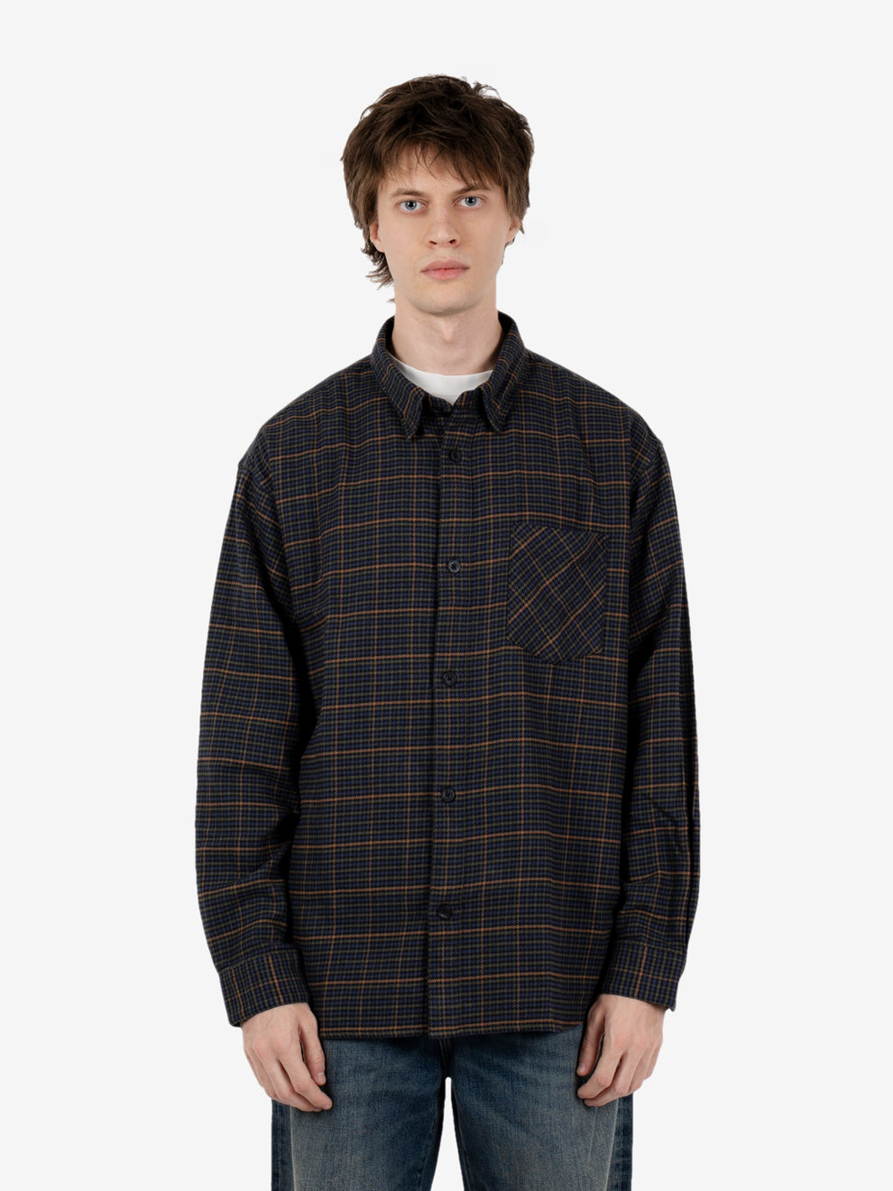 L/S Todrick shirt todrick houndstooth / blue
