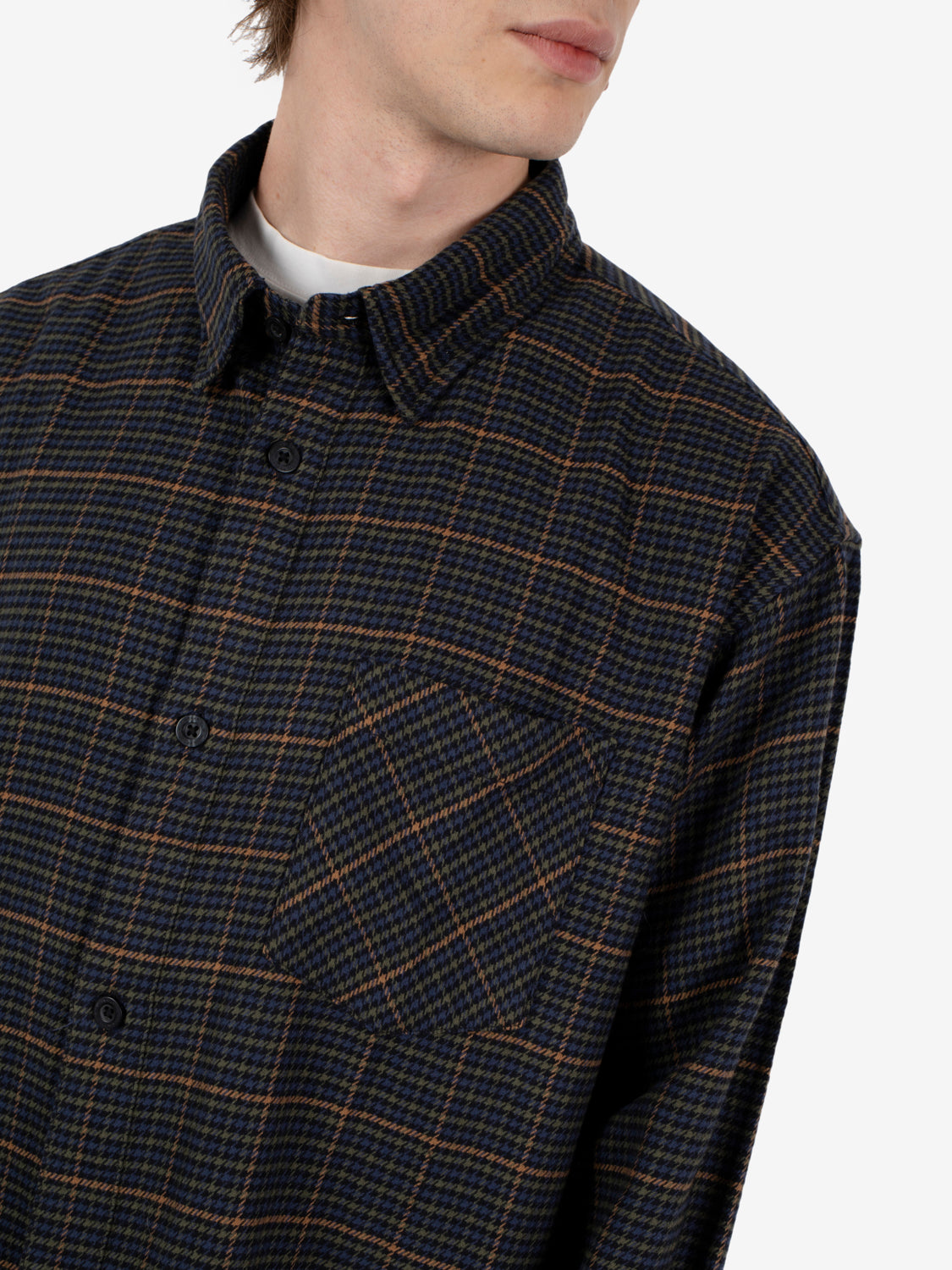 L/S Todrick shirt todrick houndstooth / blue