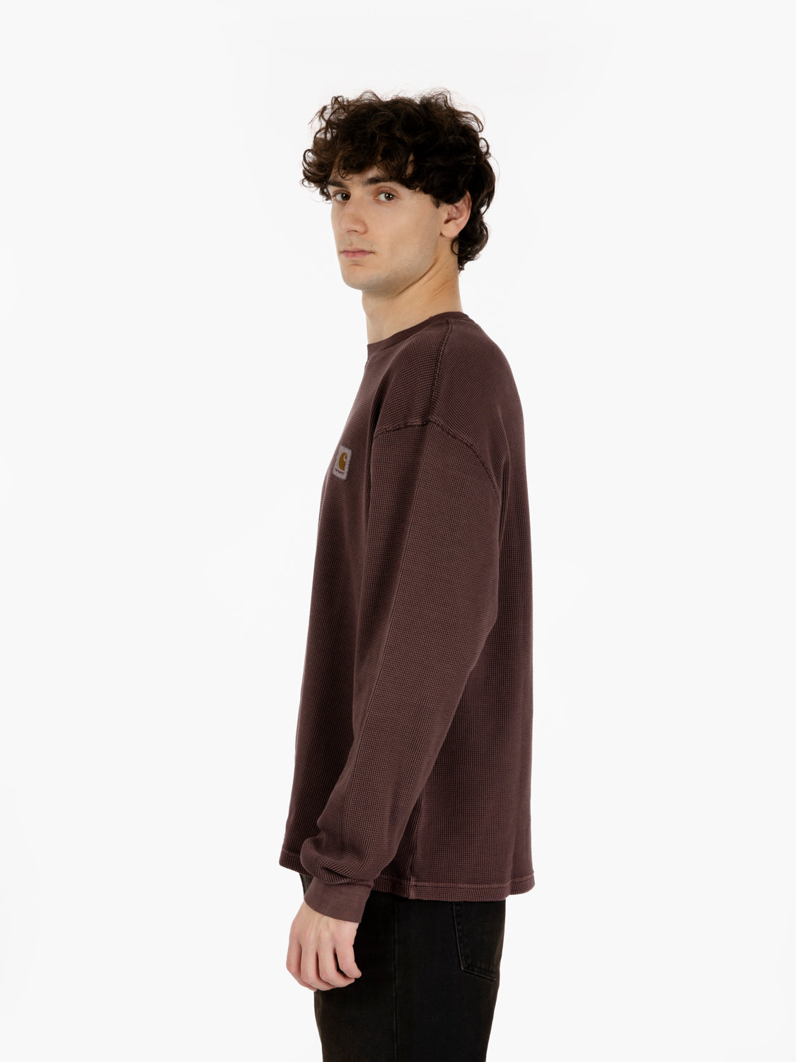 L/S Vista Waffle palisander t-shirt 