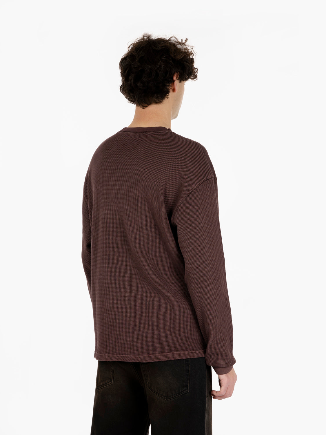L/S Vista Waffle palisander t-shirt 