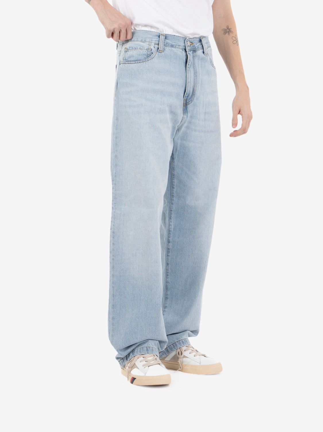 Landon Pant blue heavy worn bleached