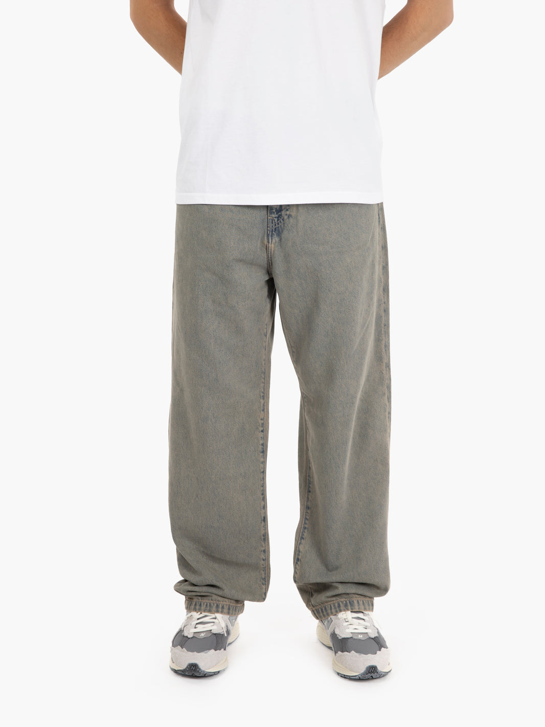Landon pant blue / leather