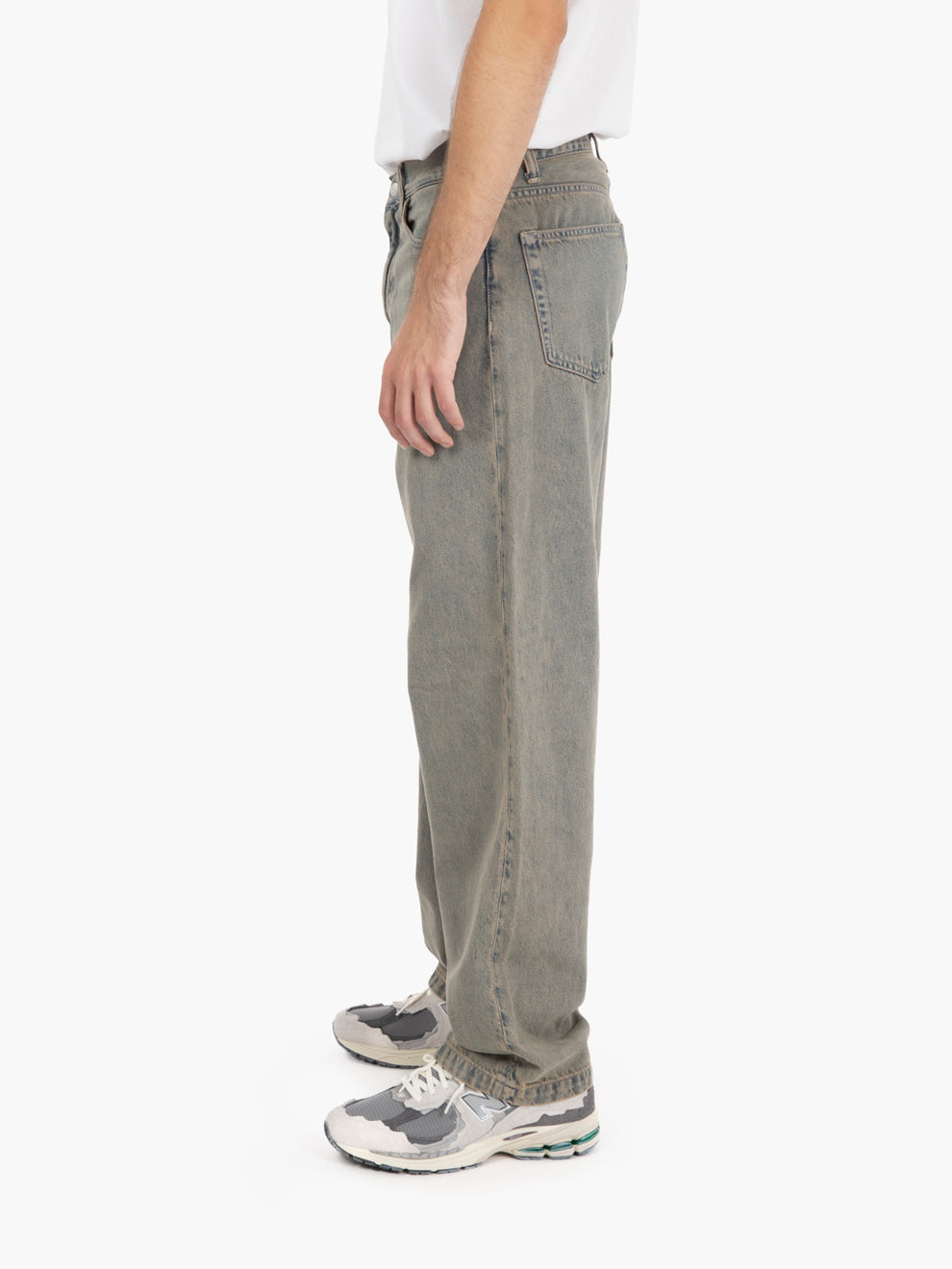 Landon pant blue / leather