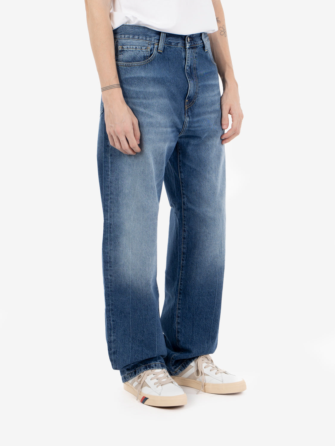 Landon Pant blue marble used wash