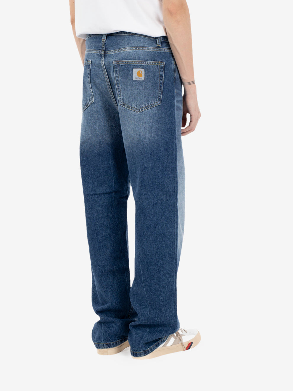Landon Pant blue marble used wash