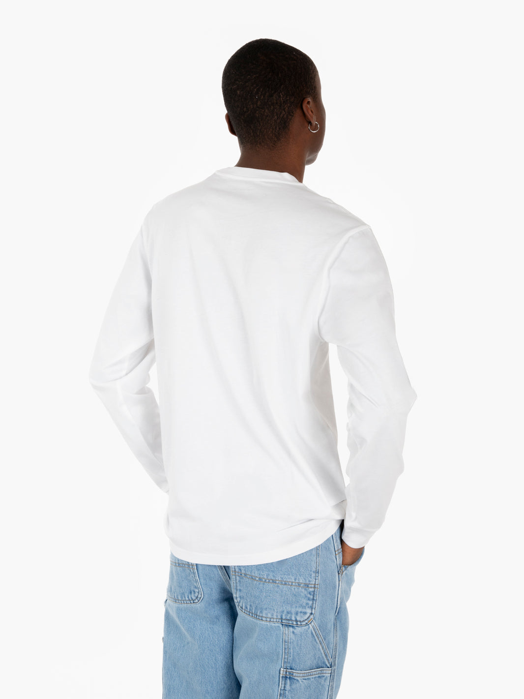 Longsleeves pocket t-shirt white 