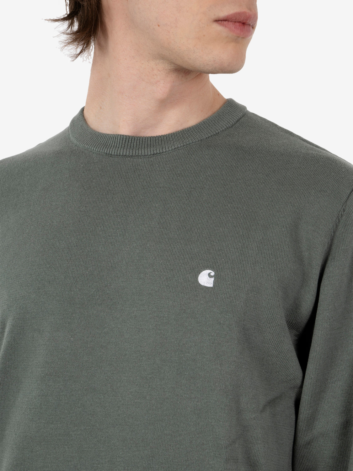Madison Sweater Velvet Green / White