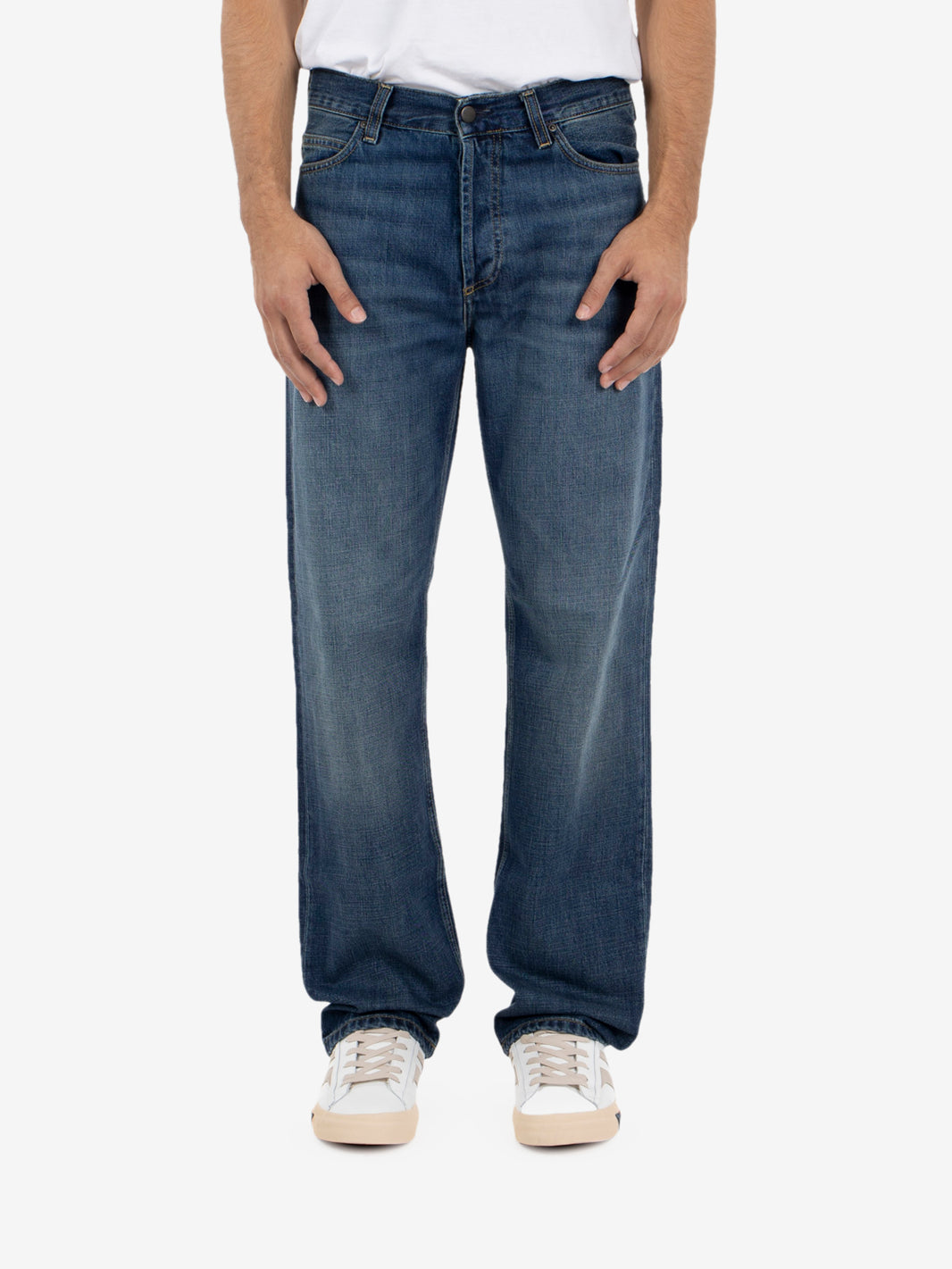 Marlow Pant Dark Blue Used Wash