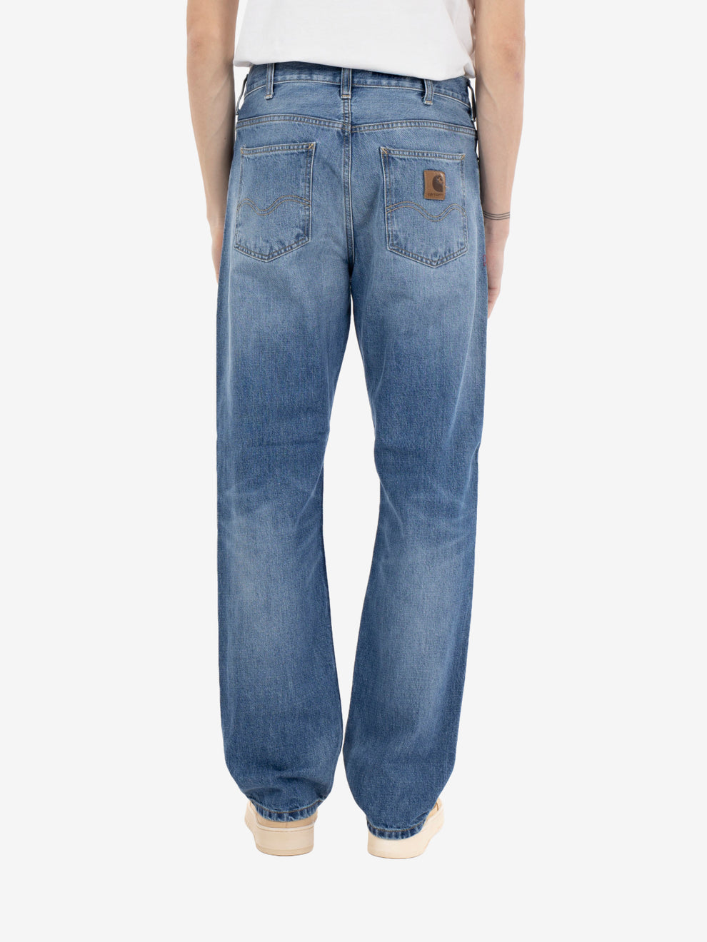 Marlow Pant Blue Worn bleached