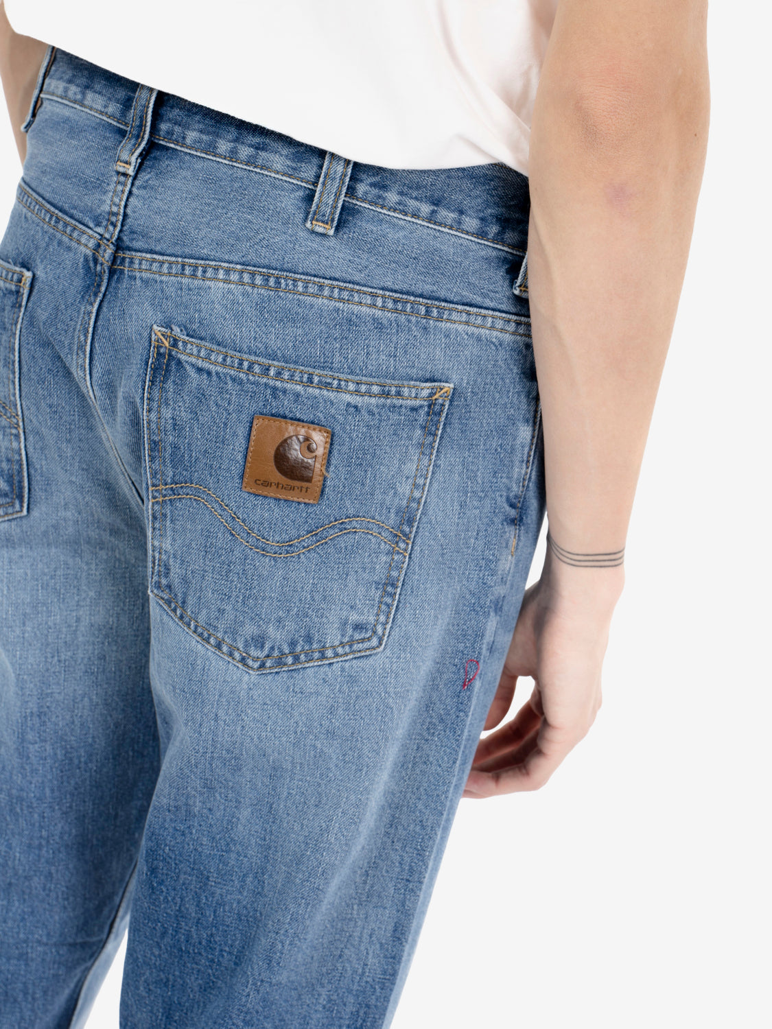 Marlow Pant Blue Worn bleached