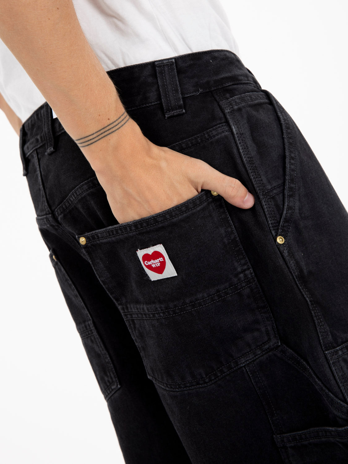 Nash double knee pant black 