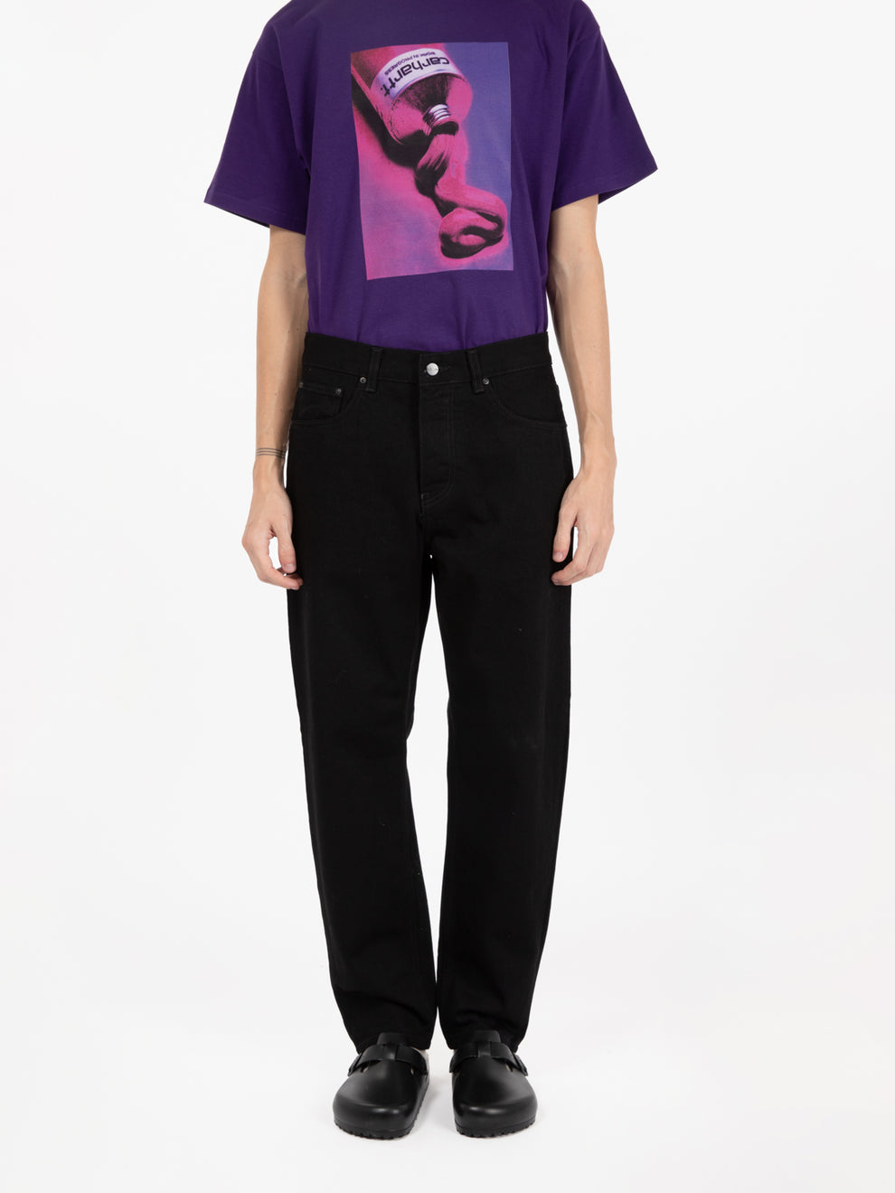 Newel pant black one wash