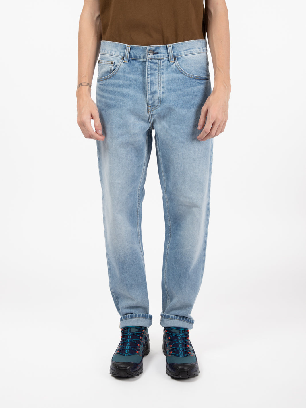 Newel pant blue light used wash
