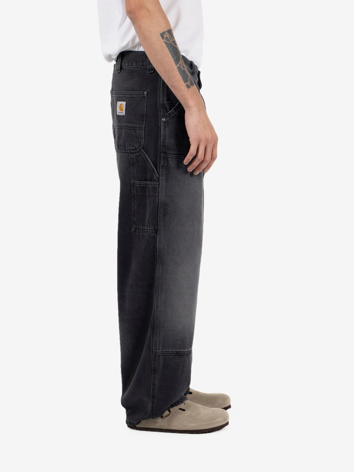 OG Double Knee Pant black grind wash
