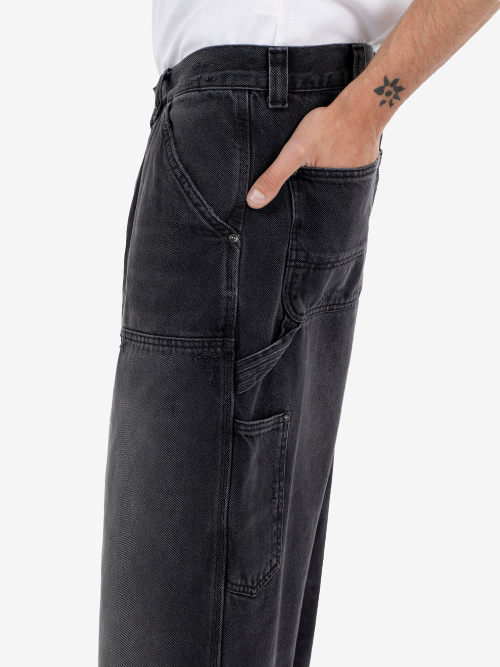 OG Double Knee Pant black grind wash