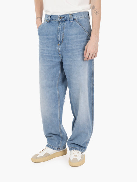 OG single knee pant blue burst washed