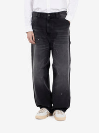 OG Single Knee Pant blue destroy black