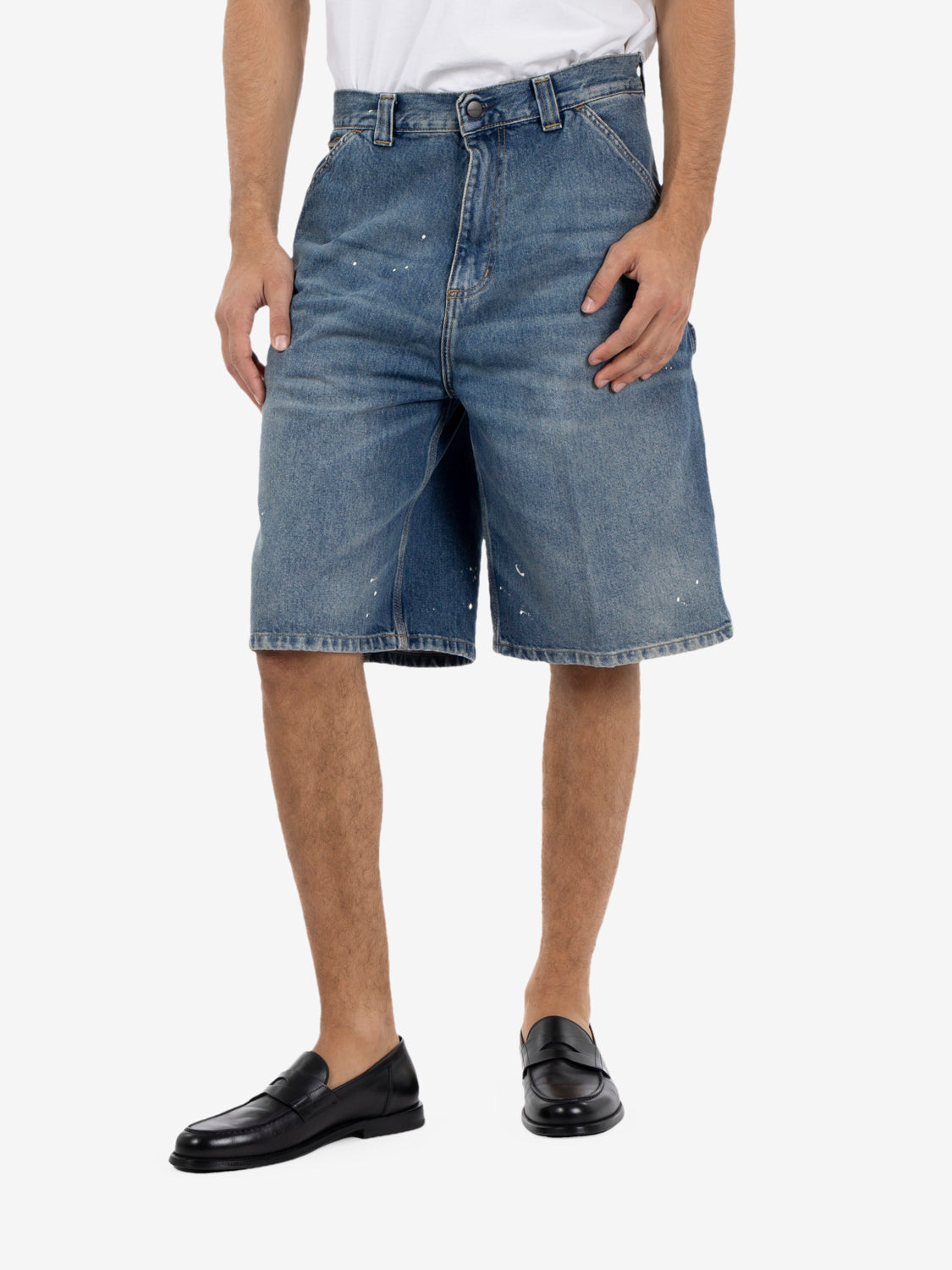 OG Single Knee short blue Blue Destroy wash