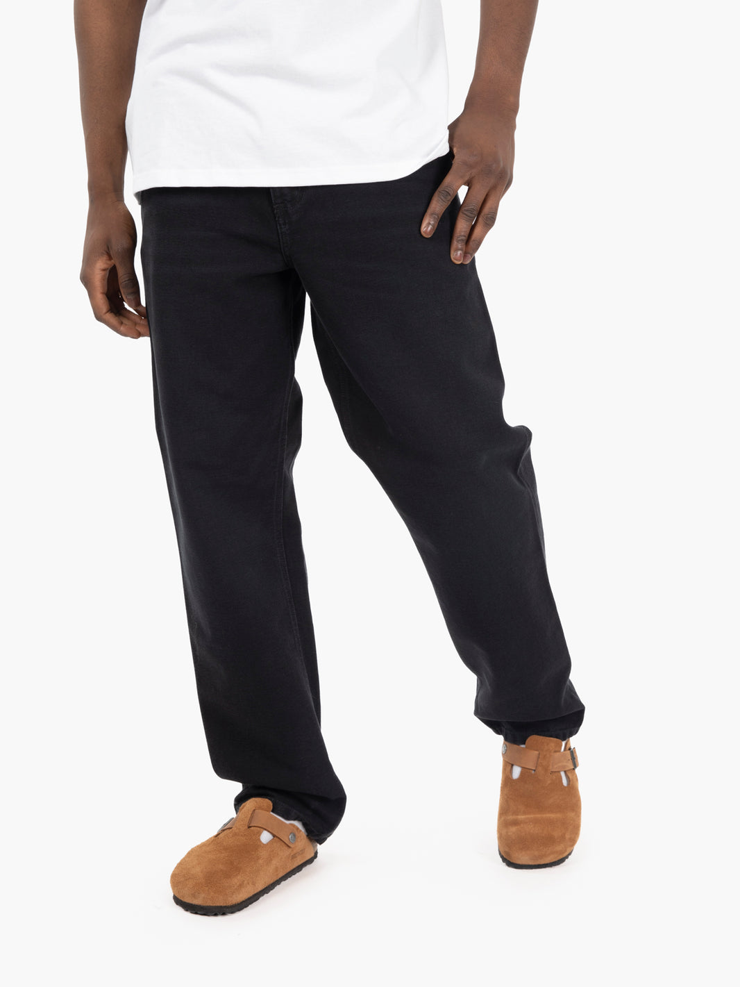 Pantaloni single knee black