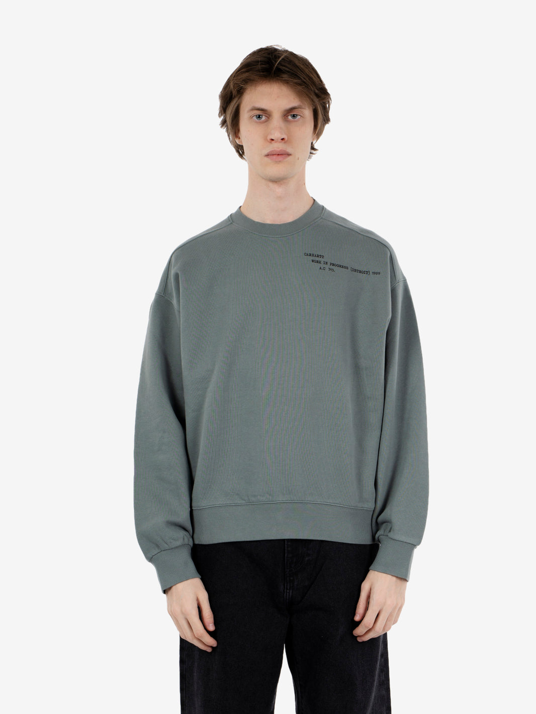 Punched sweat velvet green