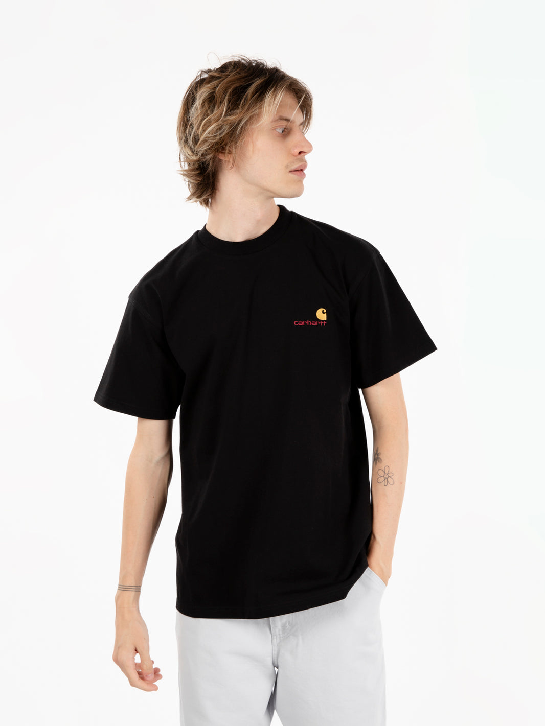 S/S American script t-shirt black 