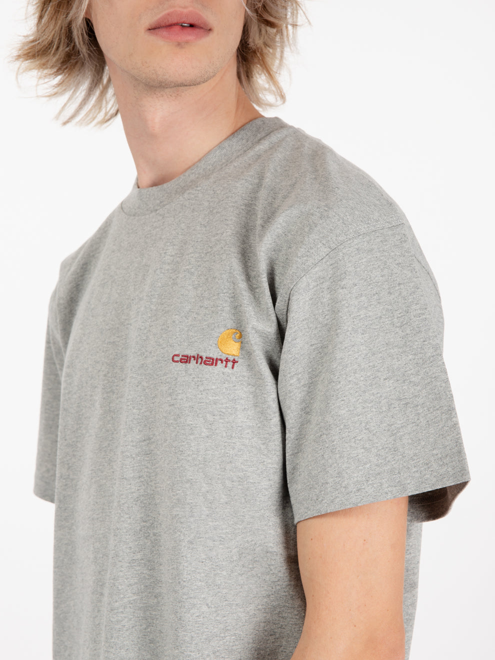 S/S american script t-shirt gray heather 