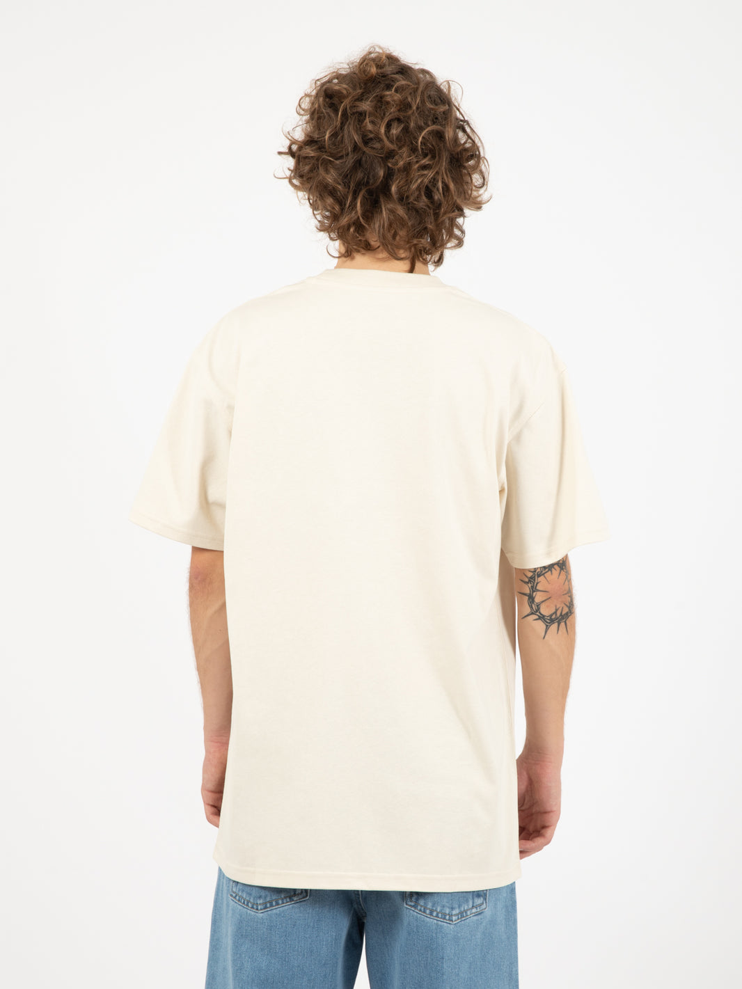 S/s american script t-shirt natural 