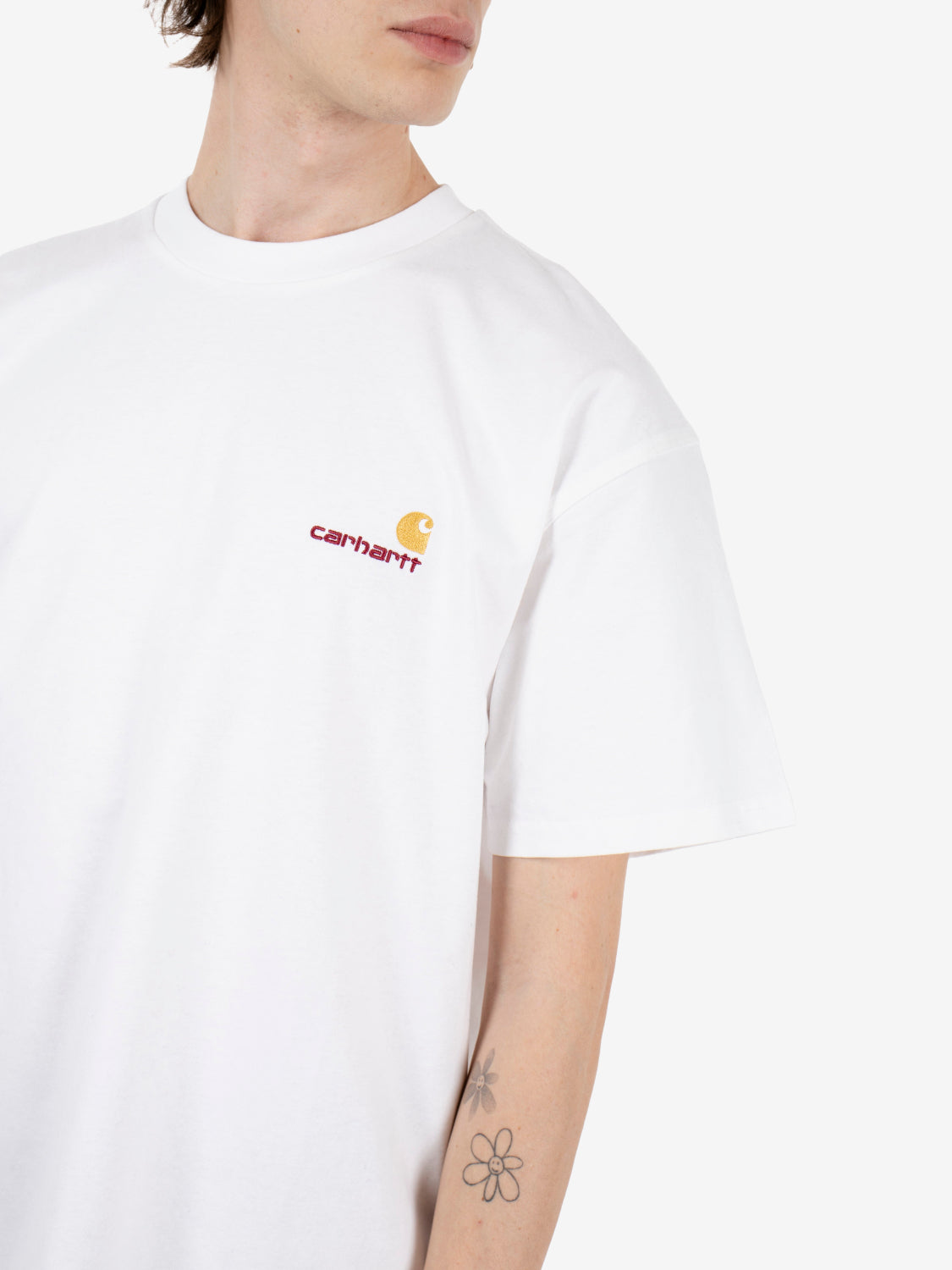S/S American script t-shirt white
