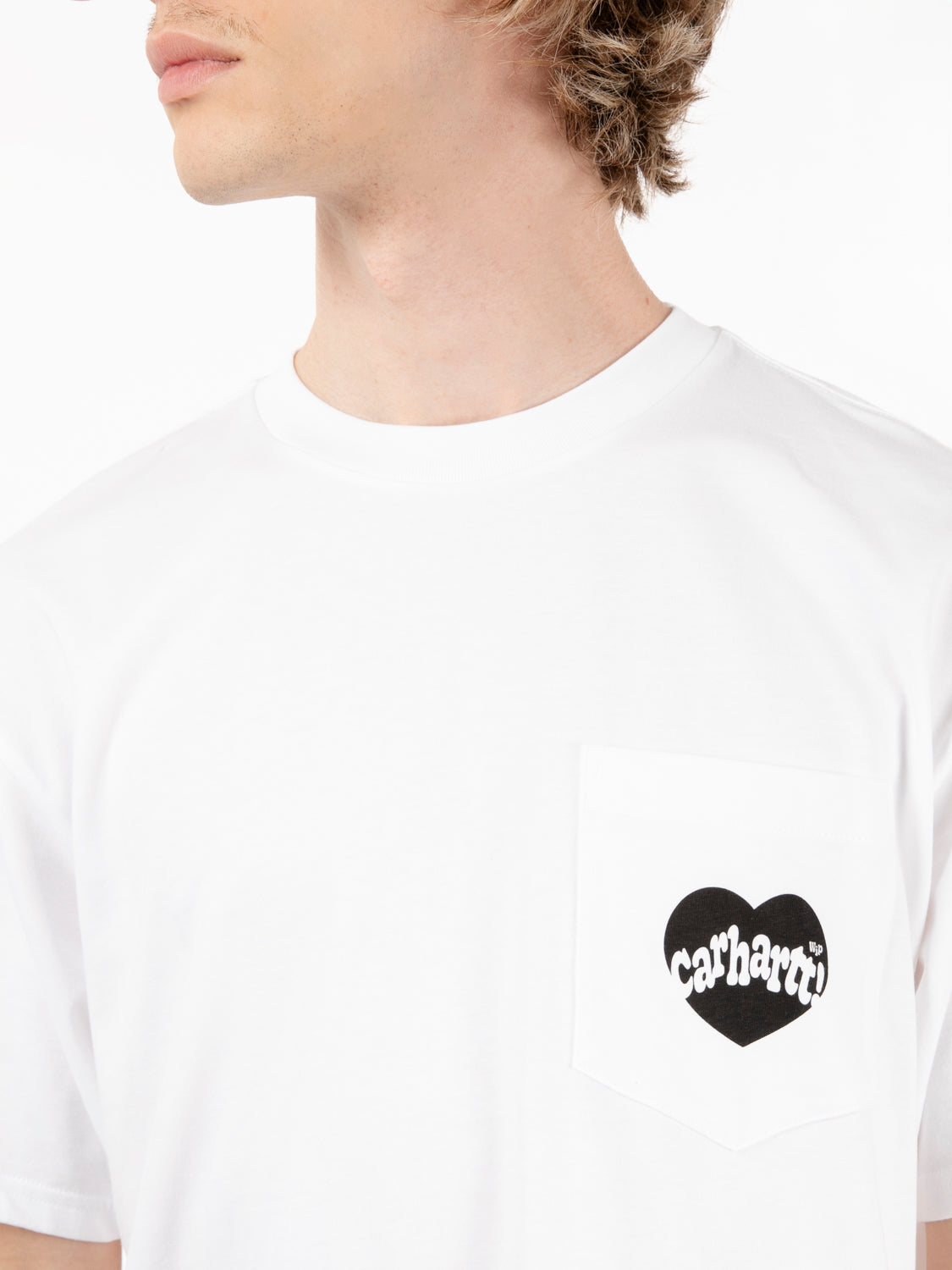 S/S Amour pocket t-shirt white / black