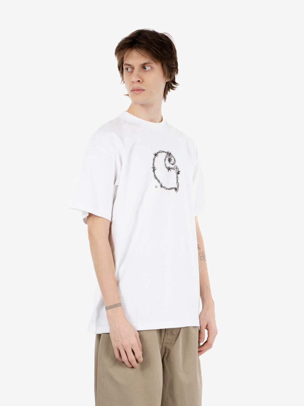 S/S Barbwire C T-Shirt white