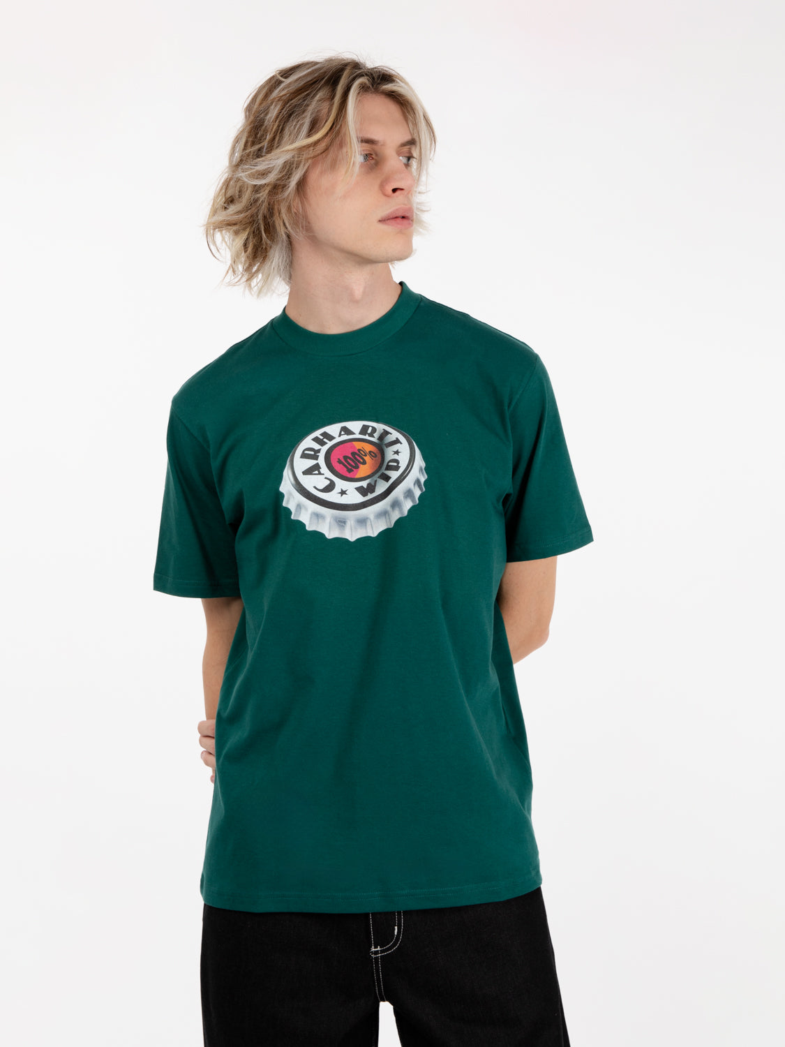 ★2024SS新作★CARHARTT★S/S BOTTLE CAP T-SHIRT Carhartt WIP S/S Bottle Cap T-Shirt (Naval) | Clothes  Tops