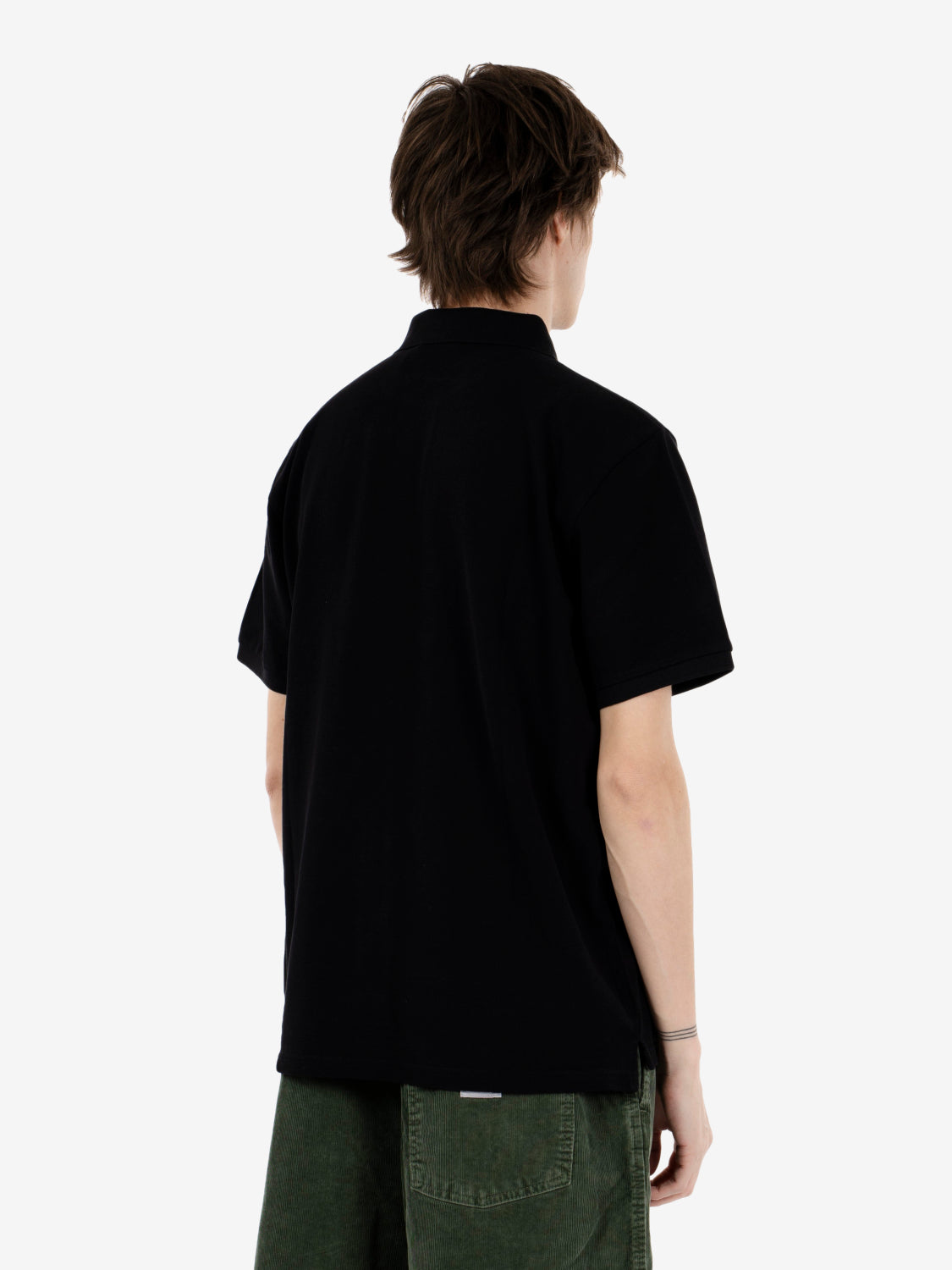 S/S Chase Pique Polo black / gold