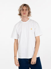 Carhartt WIP - S/S Chase T-Shirt loose white / gold