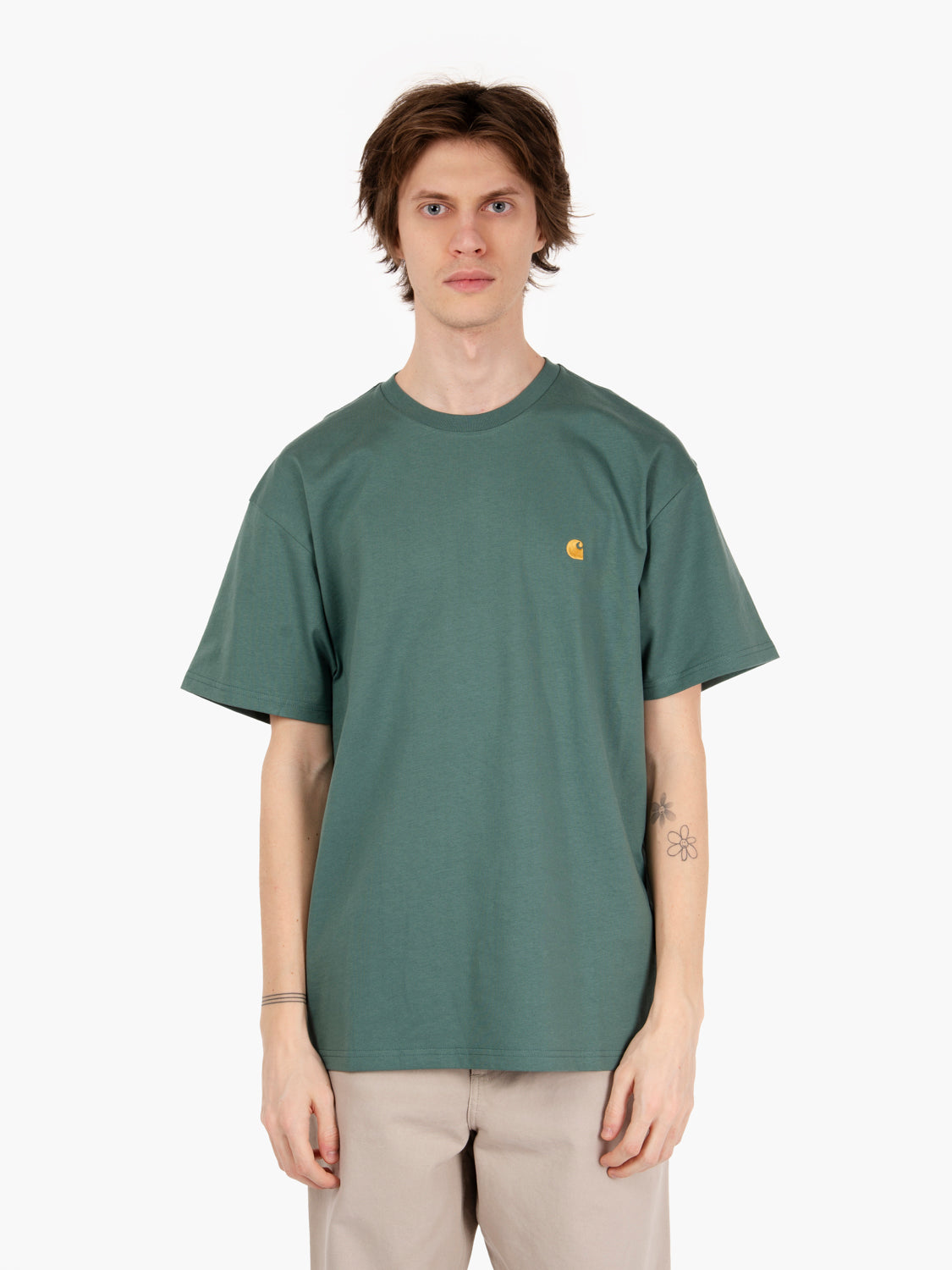 S/S Chase T-Shirt Silver pine / gold 