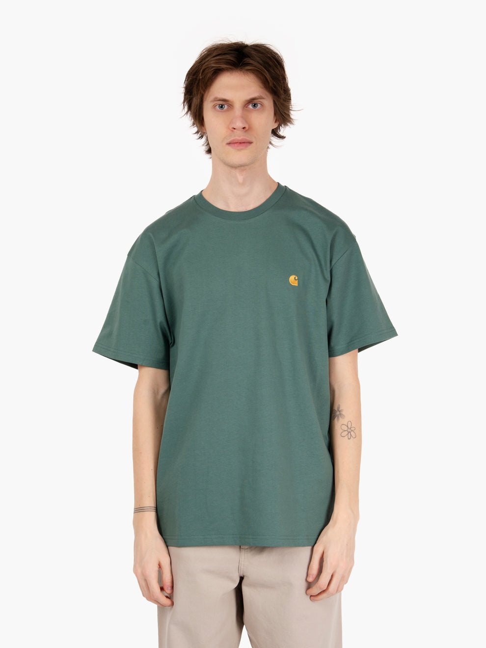 S/S Chase T-Shirt Silver pine / gold 