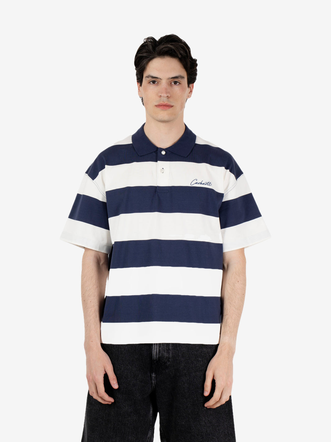 S/S Delray Polo delray stripe blue
