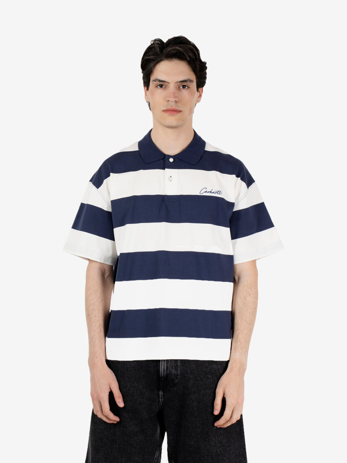 S/S Delray Polo delray stripe blue
