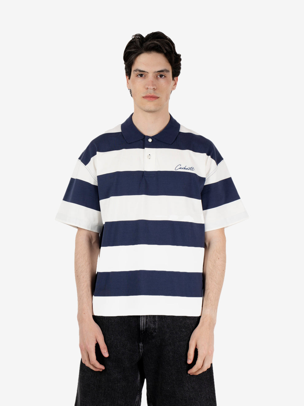 S/S Delray Polo delray stripe blue