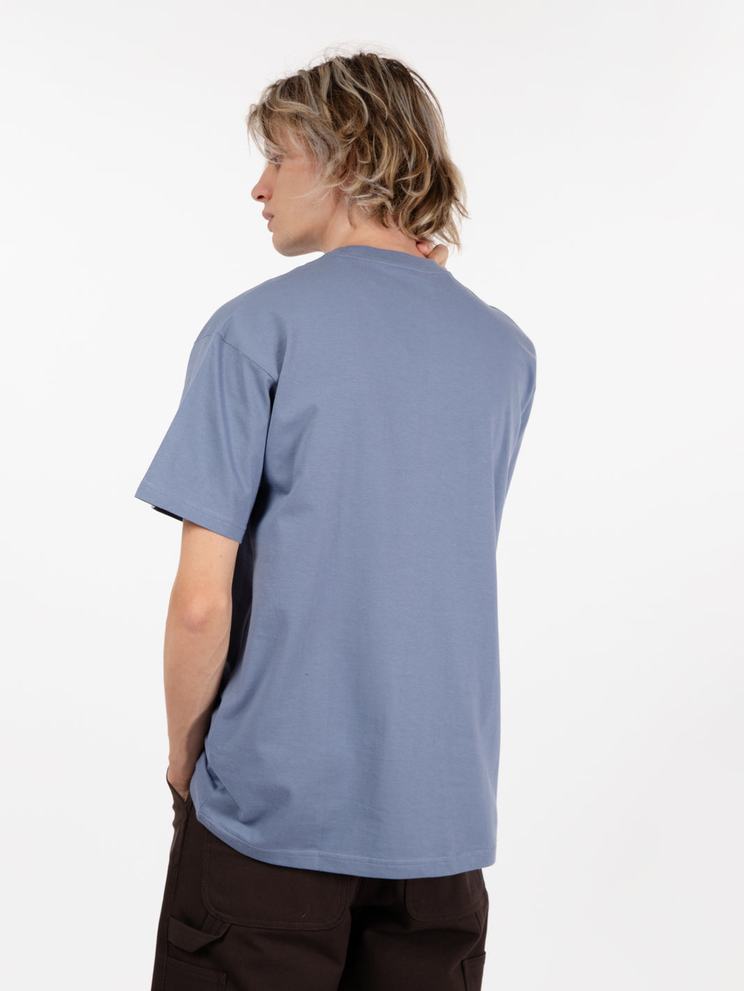S/S Diagram script t-shirt bay blue