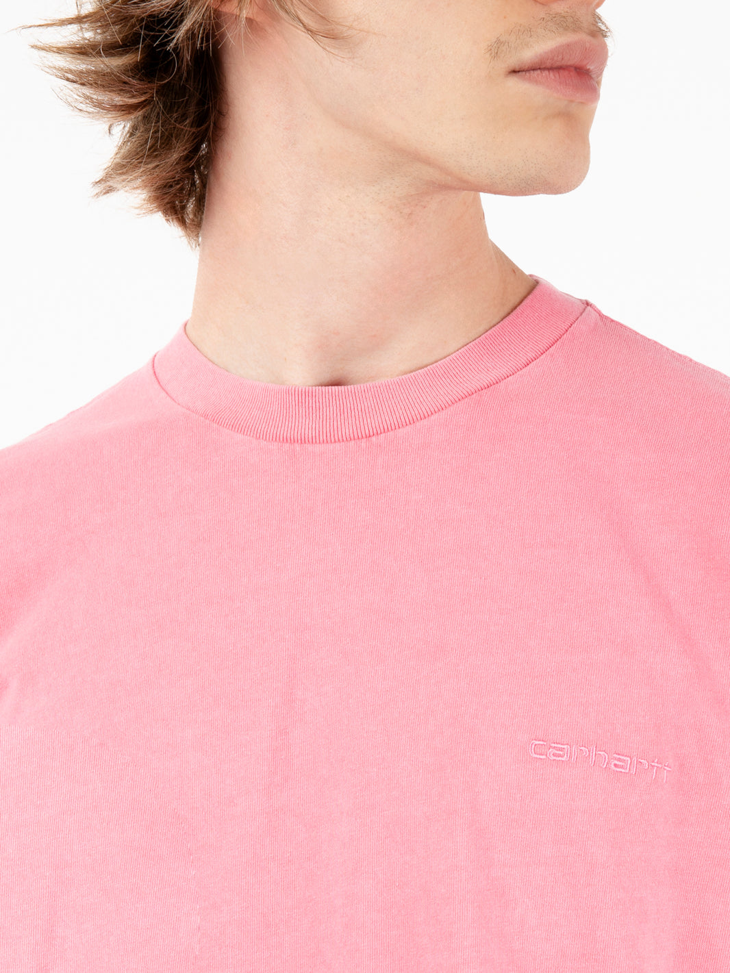 S/S Duster script t-shirt charm pink