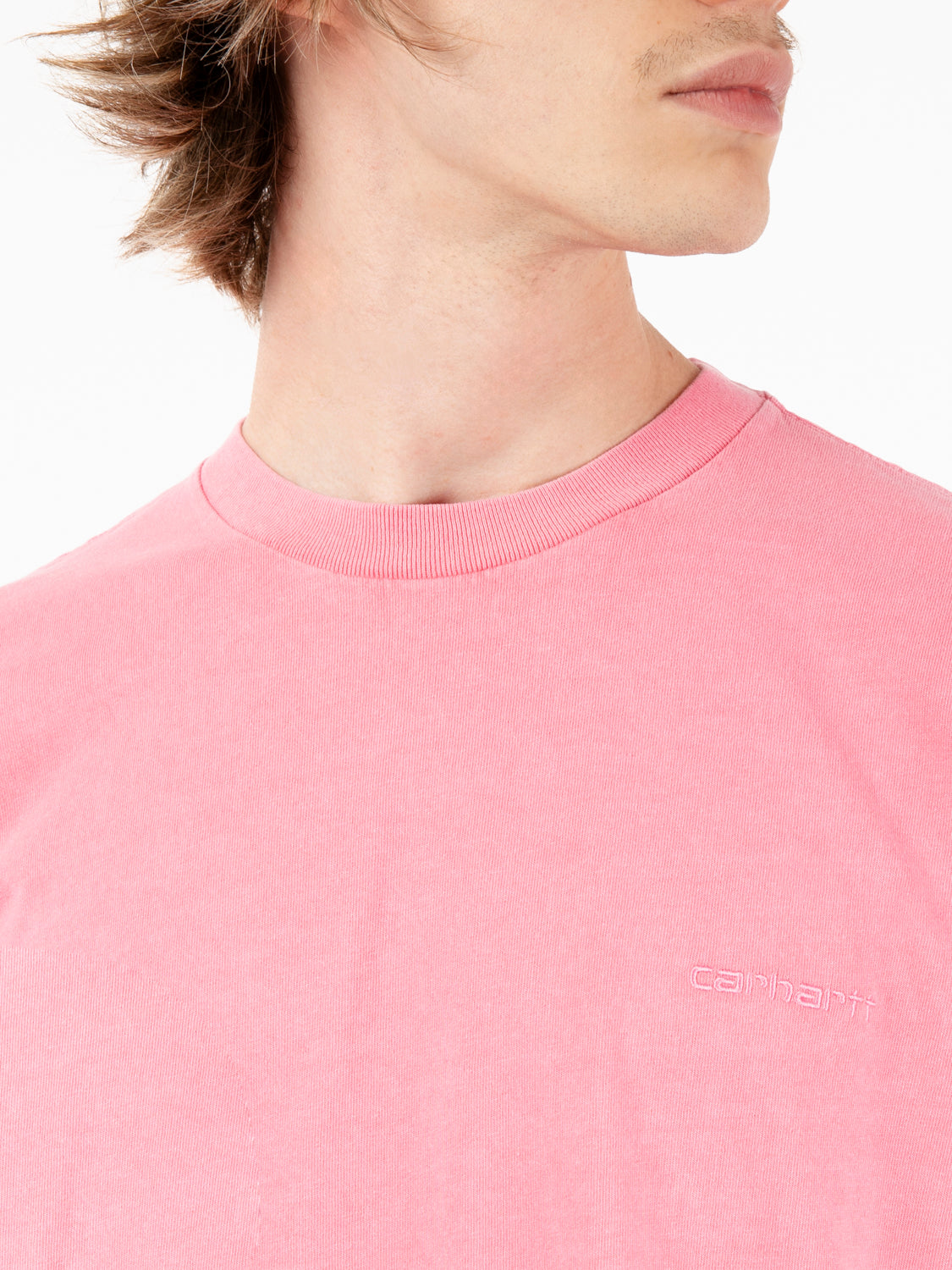 S/S Duster script t-shirt charm pink