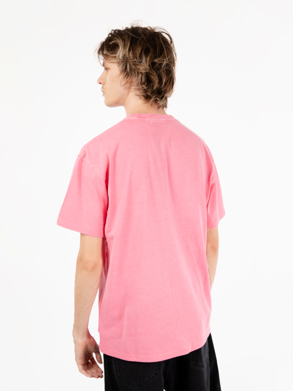 S/S Duster script t-shirt charm pink