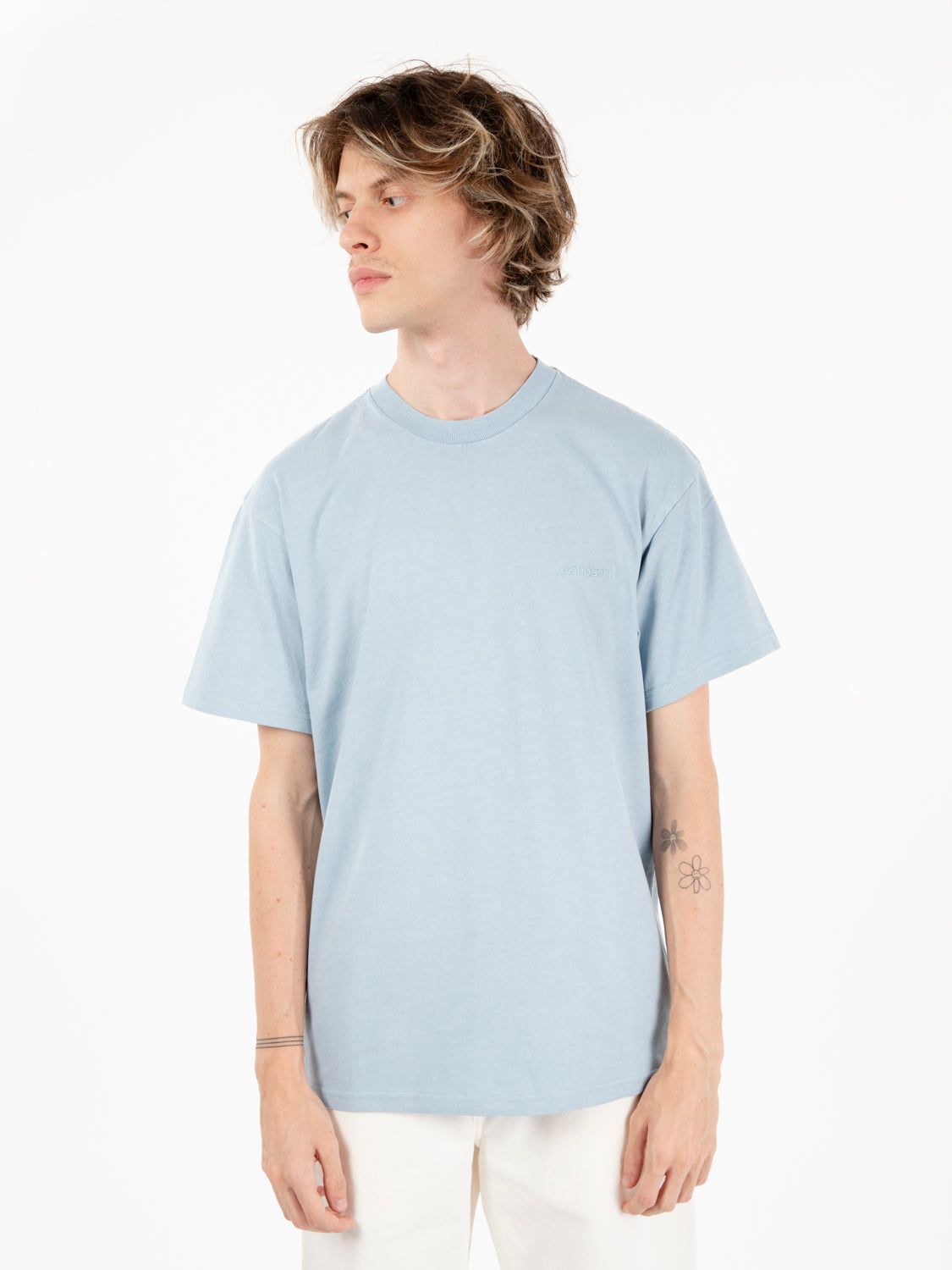 S/S Duster script misty sky t-shirt 