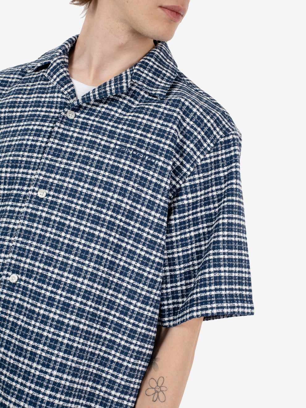 S/S Kander Shirt check / blue river