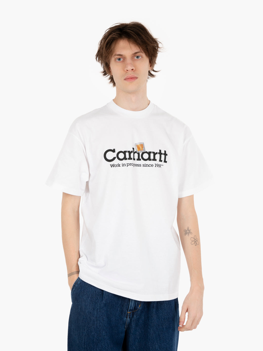 S/S Label Script T-shirt White 