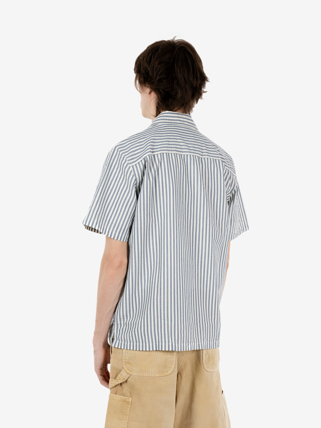 S/S Leavel Shirt blue river / wax