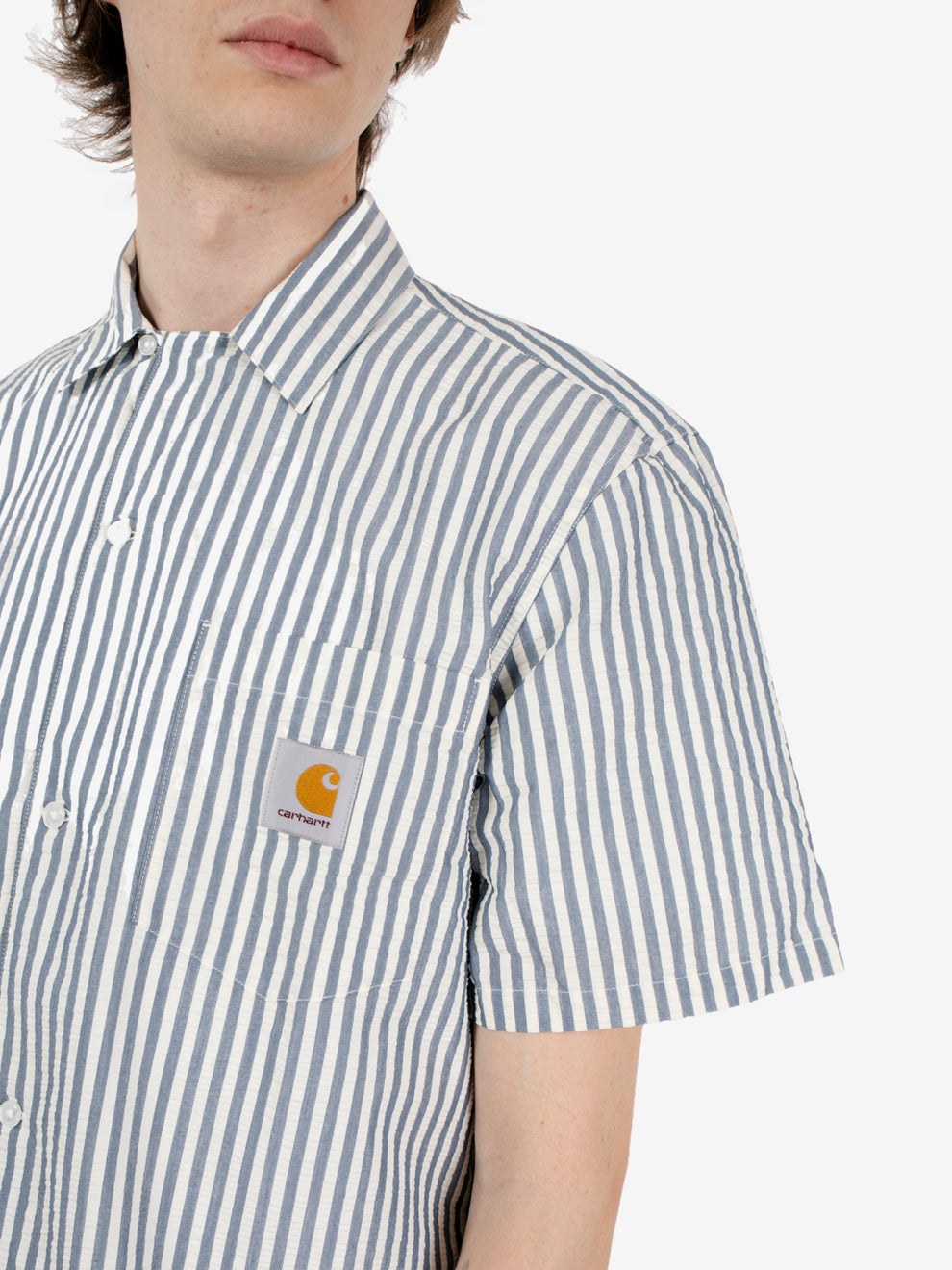 S/S Leavel Shirt blue river / wax