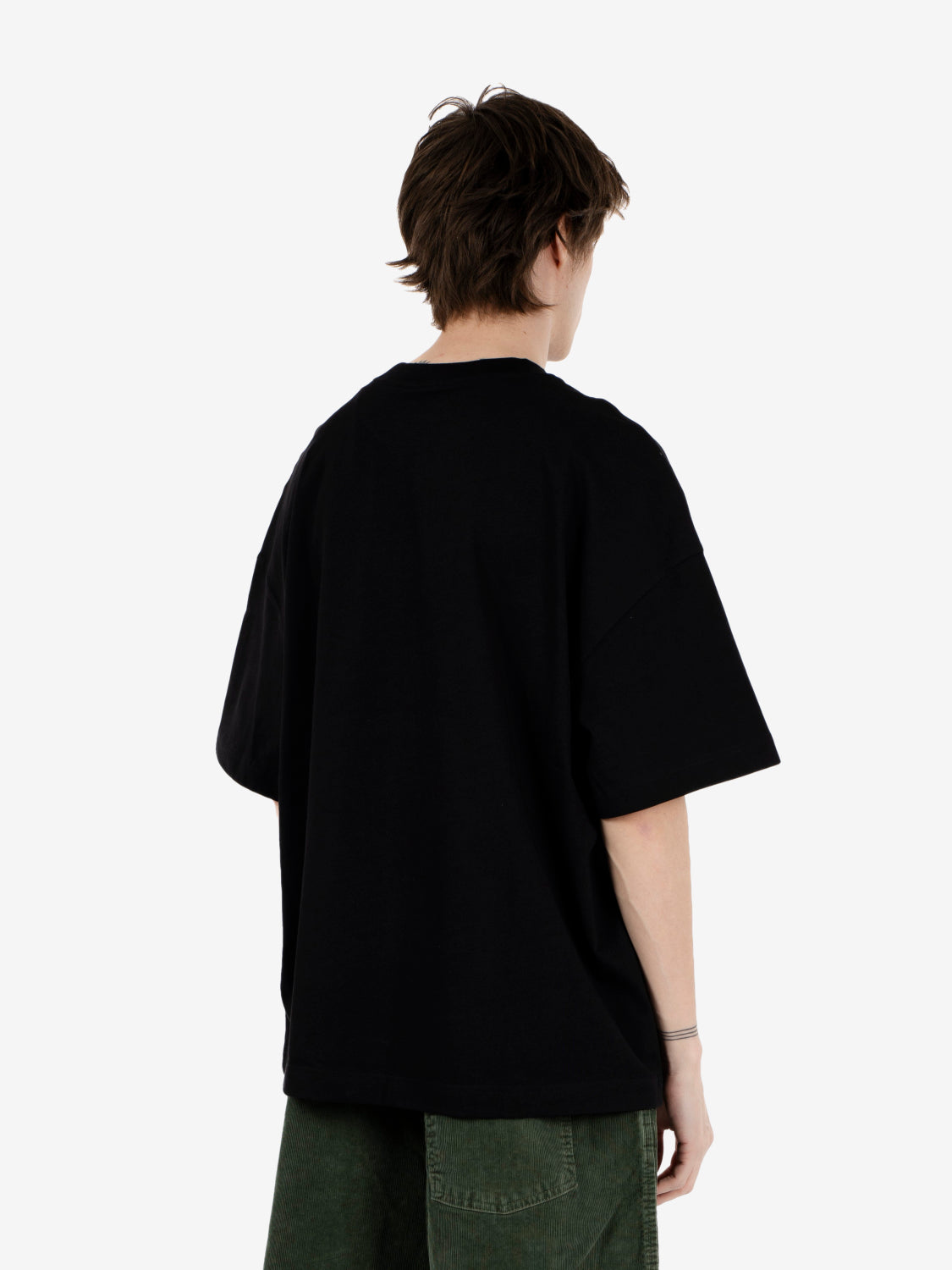 S/S Link Script T-Shirt black / white