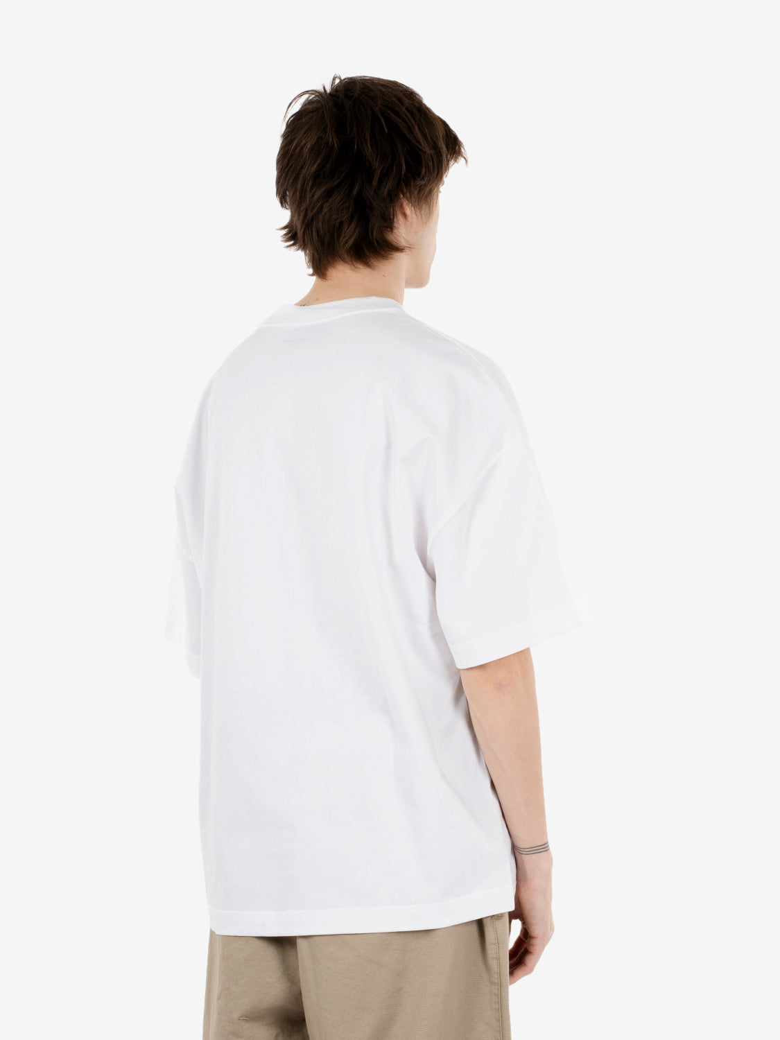 S/S Link Script T-Shirt white / black