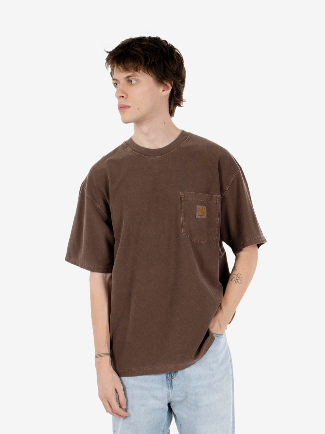 S/S Loose Pocket t-shirt tobacco
